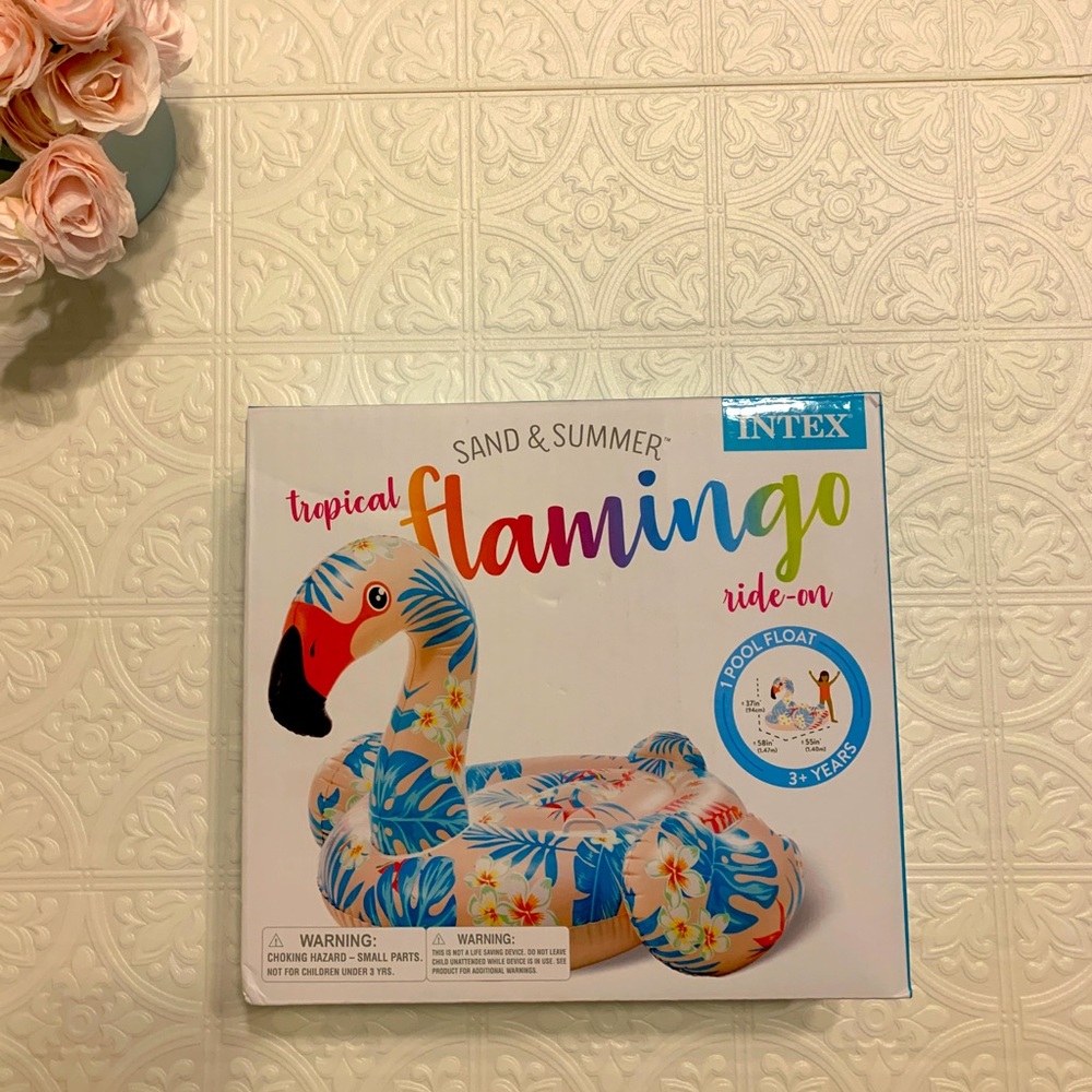 Tropical Flamingo Giant Ride-on Pool Float